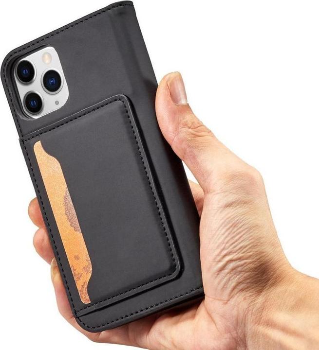 Immagine prodotto Hurtel Custodia a calamita per iPhone 12 Pro Custodia a portafoglio portacarte Nero (Apple iPhone 12 Pro)