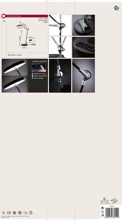 Actual product image Paulmann Numis incl. wireless charging (1150 lm)