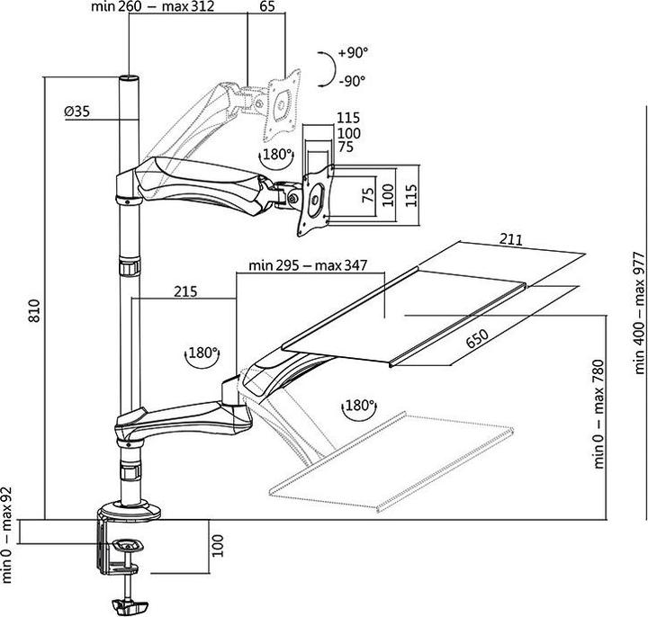 Actual product image LogiLink BP0030 (Table, 27")