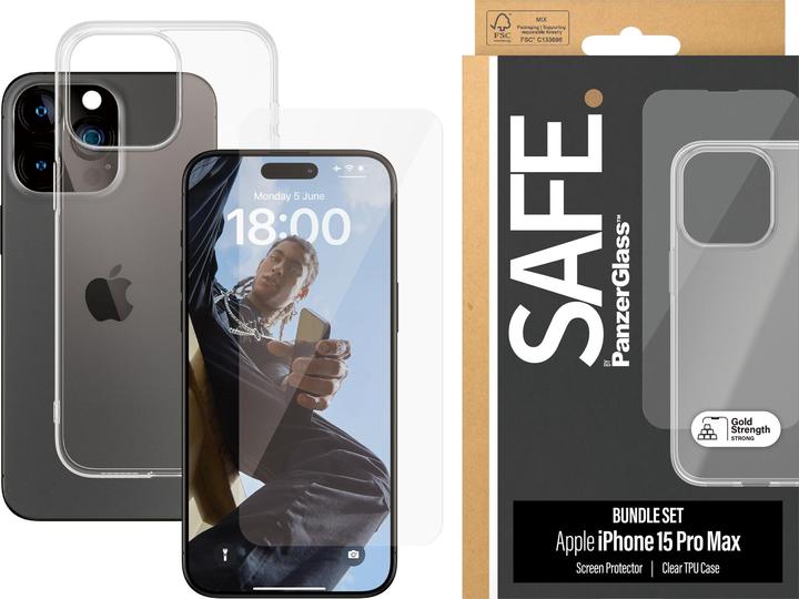 Produktbild PanzerGlass SAFE. 2-in-1-Pack iPhone 2023 iPhone 6.7 Pro Max (1 Stück, Apple iPhone 15 Pro Max)