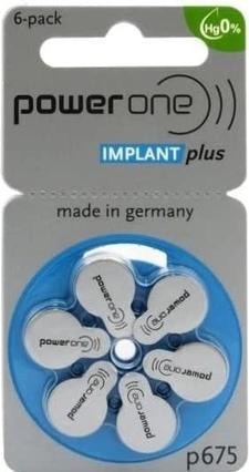 Produktbild Powerone ImplantPlus 675 Hörgerätebatterien (60 Stk., 675, 540 mAh)