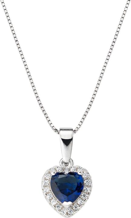 Amen Titanic CLTICBBL Zirconia Silver Necklace (Chain. Pendant) (925er Silber, 45 cm)