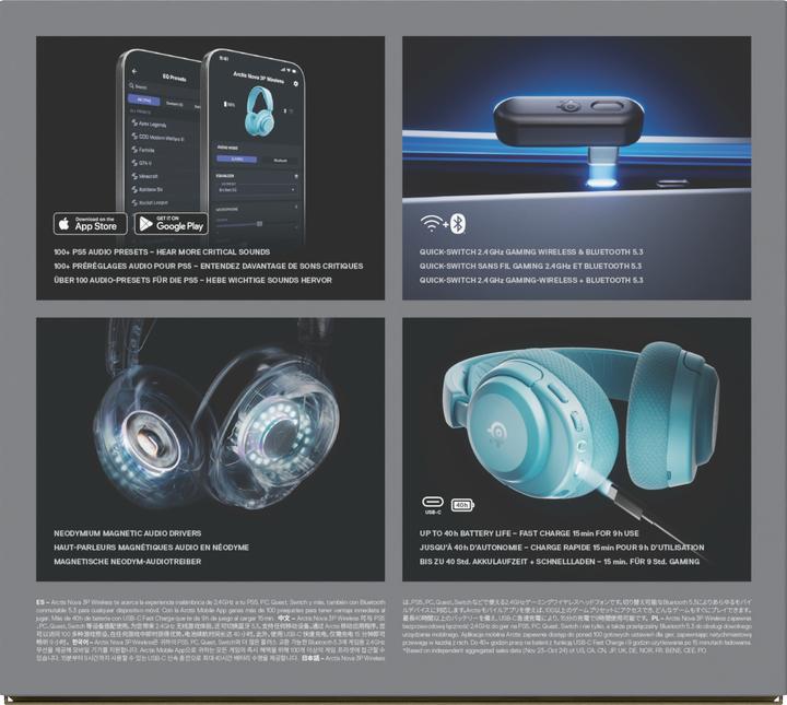Produktbild SteelSeries Arctis Nova 3PW Aqua (Kabellos)