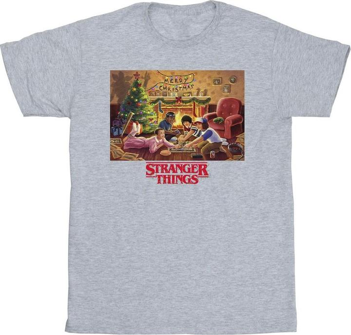Actual product image Netflix Mens Stranger Things Christmas Gathering T-Shirt (3XL)