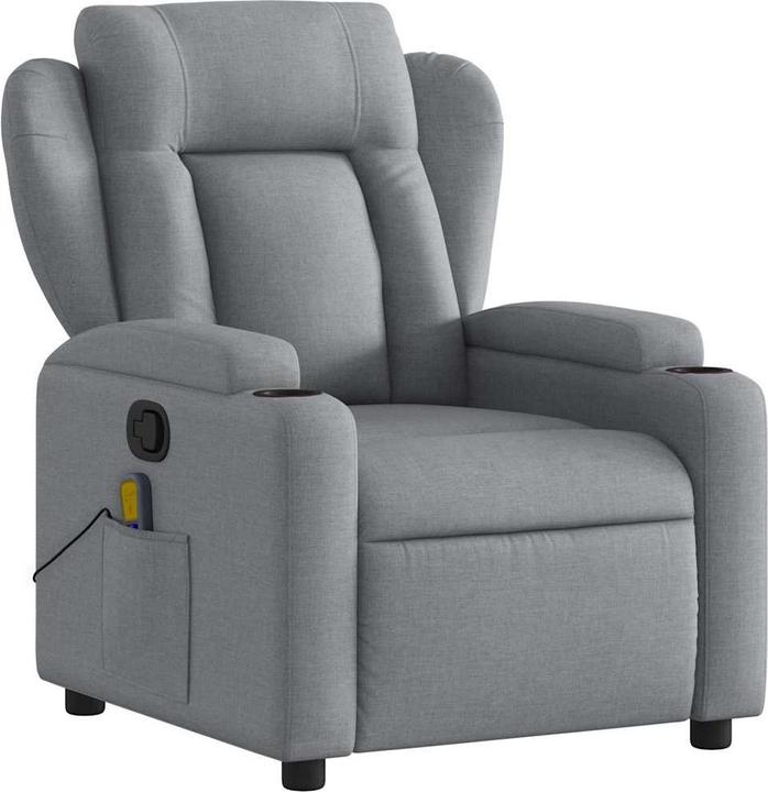 Immagine prodotto VidaXL Sedia da massaggio in tessuto grigio chiaro,Colore: Grigio chiaro,Materiale: Tessuto