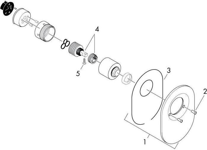 Actual product image hansgrohe Shower mixer conversion set