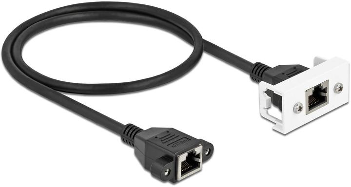 Produktbild Delock Netzwerk Verlängerungskabel für Easy 45 Modul S/FTP RJ45 Buchse zu RJ45 Buchse Cat.6A 50 cm schwarz (S/FTP, CAT6a, 0.50 m)