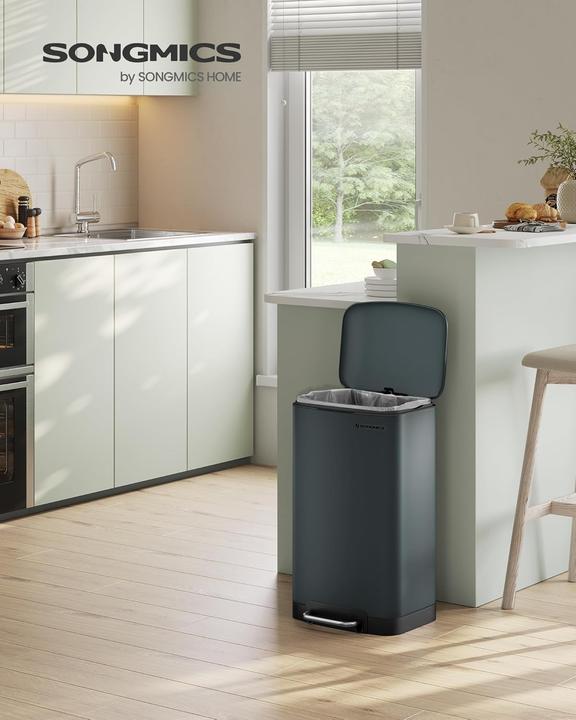 Actual product image Songmics 30L Waste Bin, Smoke Grey (30 l)