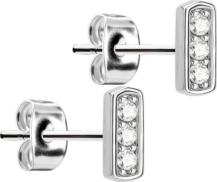 Immagine prodotto Star Piercing Orecchini a perno in argento con tre cristalli (Acciaio chirurgico 316L, Ottone)