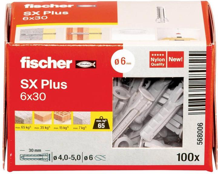 Image du produit Fischer Cheville SX Plus 6x30 (100 pcs)