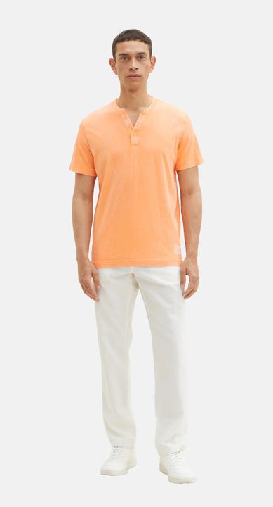 Actual product image Tom Tailor T-Shirt Kurzarmshirt mit Henley-Ausschnitt und ausgewaschener Optik (3XL)