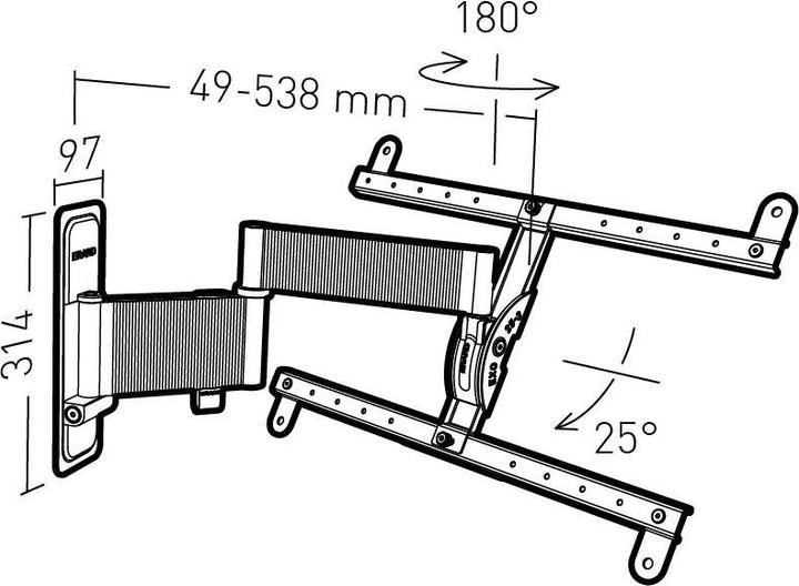 Image du produit Erard EXO 600 TW3 (Mur, 75", 35 kg)