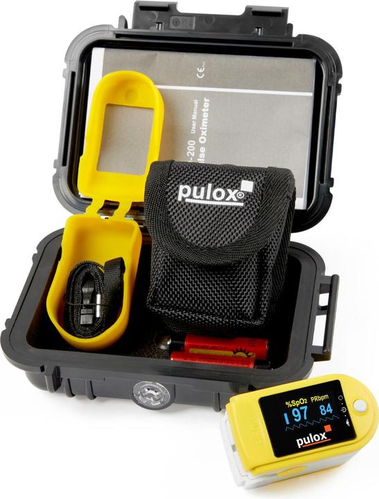 Actual product image Pulox Pulse oximeter PO-200 yellow