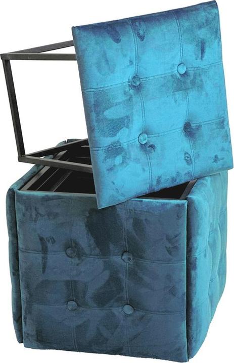 Go Gift Puff transformer 5in1 - 5 stools in 1 pouffe blue velvet