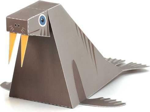 Actual product image Pukaca Paper toy. Maxi walrus (German)