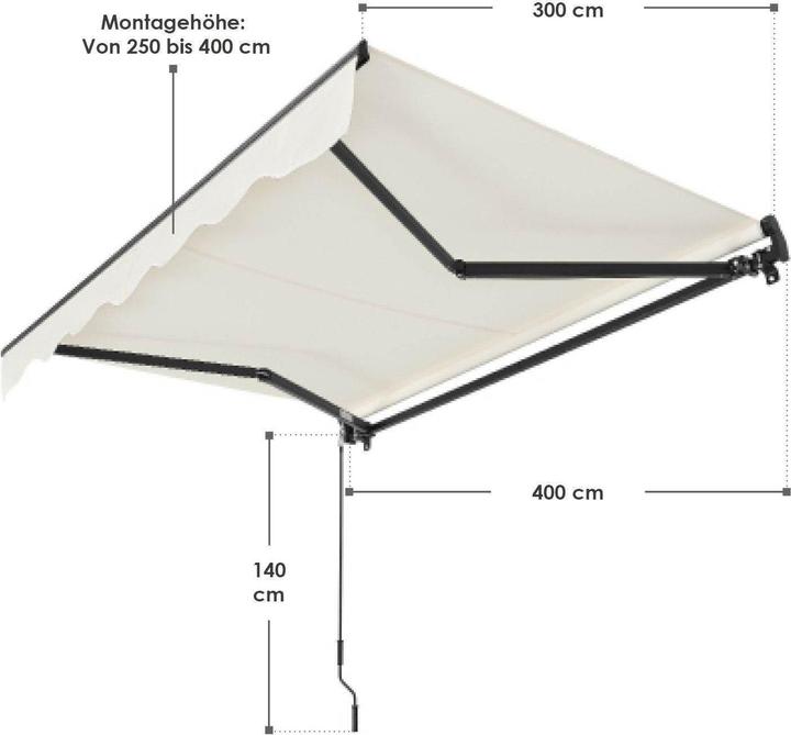 Actual product image Juskys Gelenkarmmarkise (4 m)