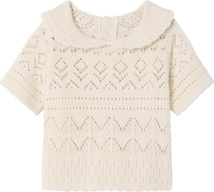 Produktbild Vertbaudet Mädchen Baby Häkel-Pullover mit kurzen Ärmeln (92)