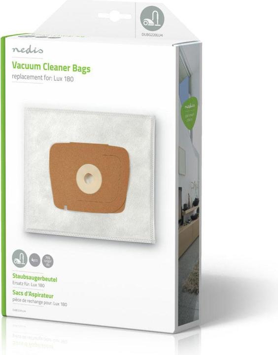Actual product image Nedis Vacuum Cleaner Bag Lux 1 80 (4 x)