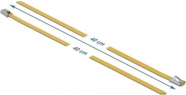 Actual product image Delock Stainless steel cable tie 400x4,6 10pcs. (Metal cable ties, 400 mm, 10 pcs.)