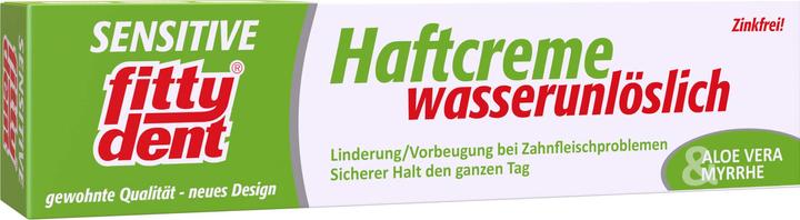 Actual product image Sanhelios fittydent sensitive water-insoluble adhesive cream for dentures, 40 g cream