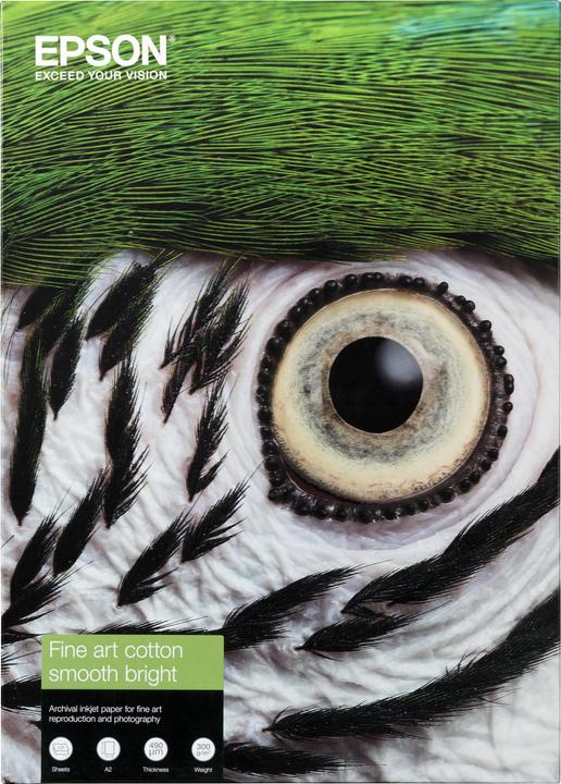 Produktbild Epson Fine Art Cotton Smooth Bright 25 Sheets (300 g/m², 29.70 cm, 21 cm)