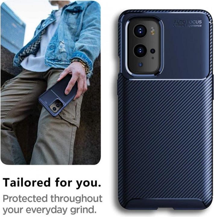 Actual product image Screenguard OnePlus 9 Pro Cover Carbon Design TPU Case (OnePlus 9 Pro)