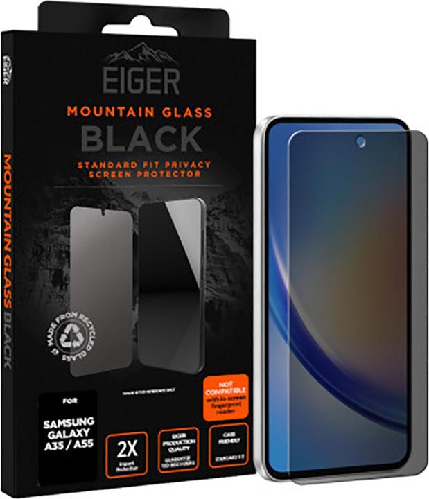 Eiger Mountain Glass Black (1 Stück, Samsung Galaxy A35, HTC A55)