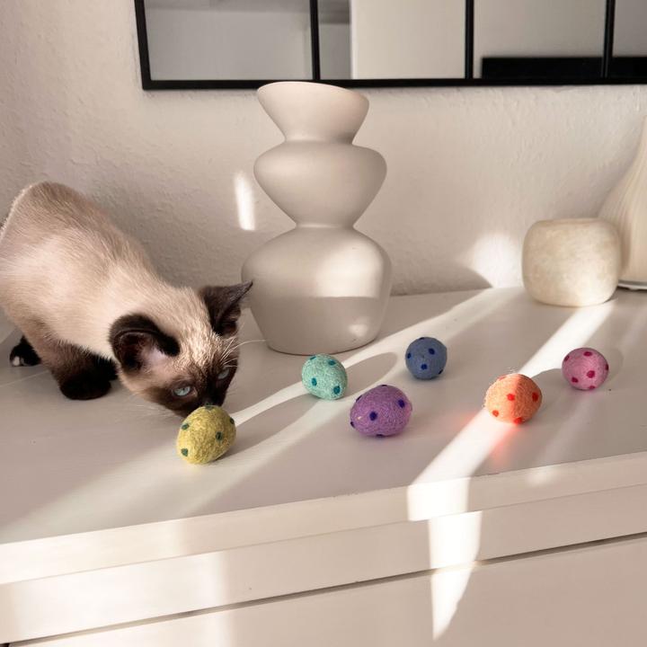 Actual product image LucyBalu RAINBOW EGGS Katzenbälle (Catmint toy)