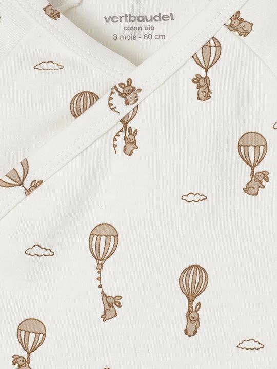 Actual product image Vertbaudet Bio-Kollektion: 5er-Pack Baby Kurzarm-Bodys mit Heissluftballon (56)