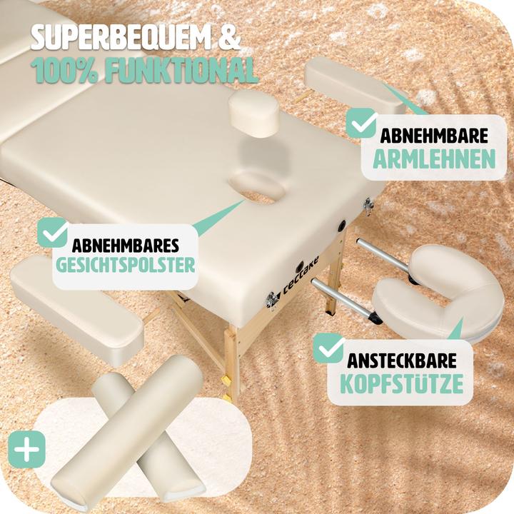 Produktbild tectake 3 Zonen Massageliege-Set