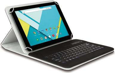 Image du produit Hamlet Universal Cover 101 KBT2 étui universel avec clavier bluetooth amovible pour tablette par (ING. Int.)