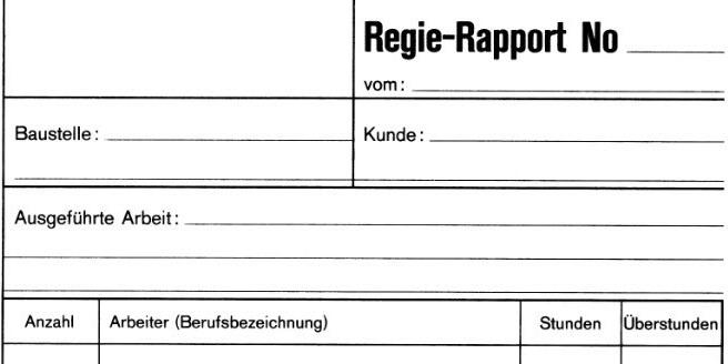 Produktbild Favorit Regie-Rapporte (2 x)