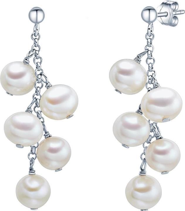 Valero Pearls Damen Sterling Silber Süsswasser-Zuchtperle silber - 3004 (Sterling Silber)