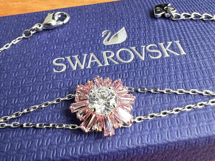 Actual product image Swarovski Sunshine Bracelet Pink (19 cm, Swarovski Metal)