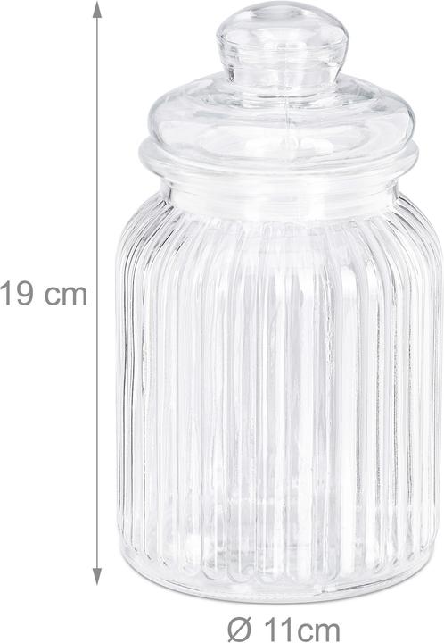 Actual product image Relaxdays 6 Glass Jars, 1000 ml (1 l)