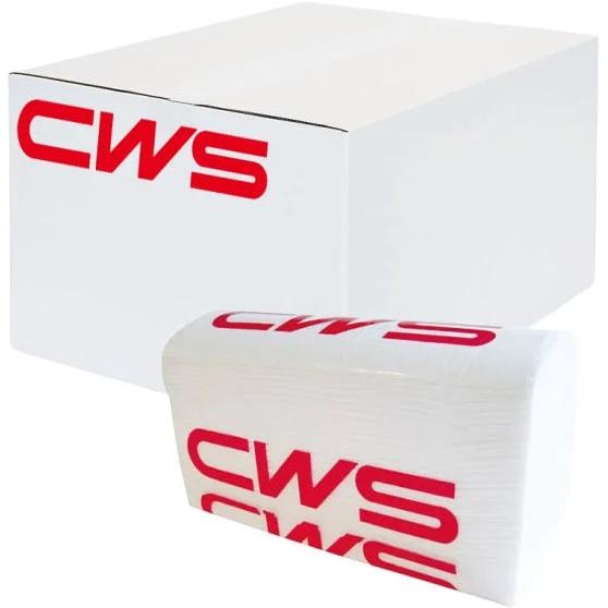 Actual product image CWS Paper folded towels V-fold rec. 1-ply natural 5000 sheets (5000 x)