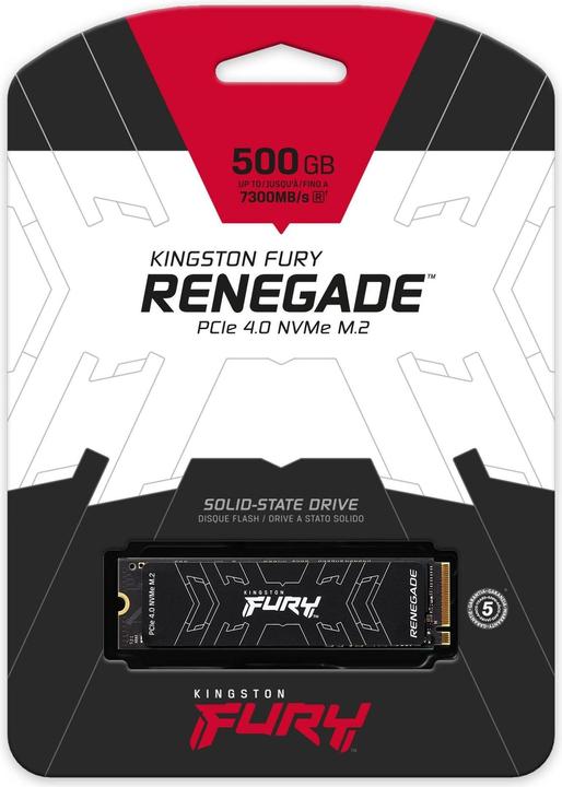 Produktbild Kingston FURY Renegade (500 GB, M.2 2280)