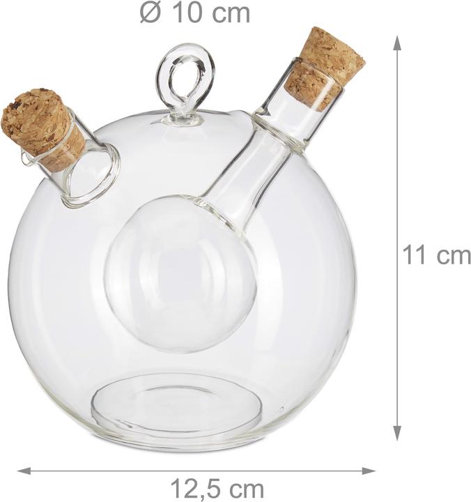 Actual product image Relaxdays Oil and Vinegar Dispenser, 2in1 (375 ml)