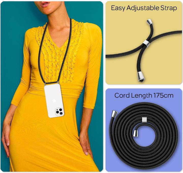 Actual product image Nalia Clear cover with chain to hang around