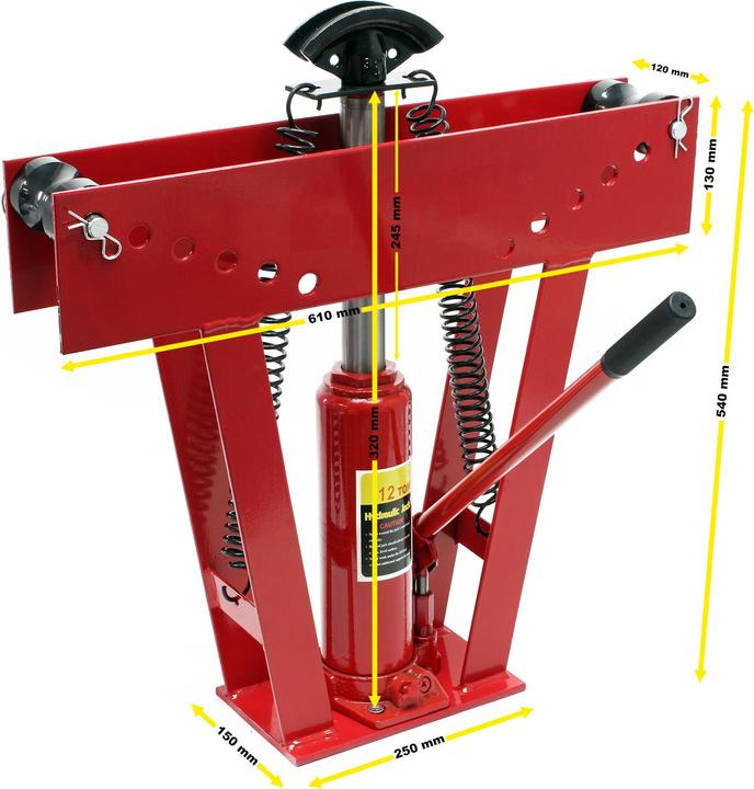 Produktbild Wiltec Rohrbiegemaschine hydraulisch 12t Rohrbiegegerät Rohrbieger Biegemaschine (60 mm)