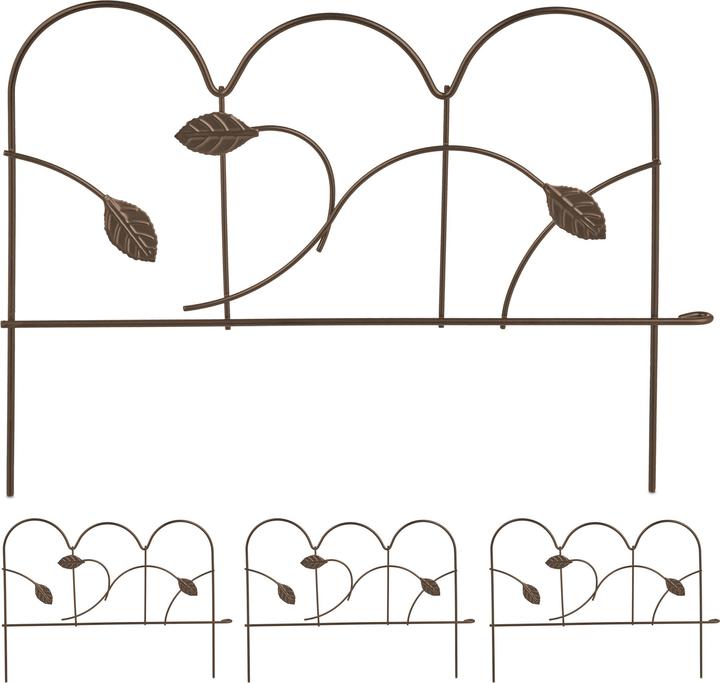 Relaxdays 4x bordure de parterre (1.50 cm)