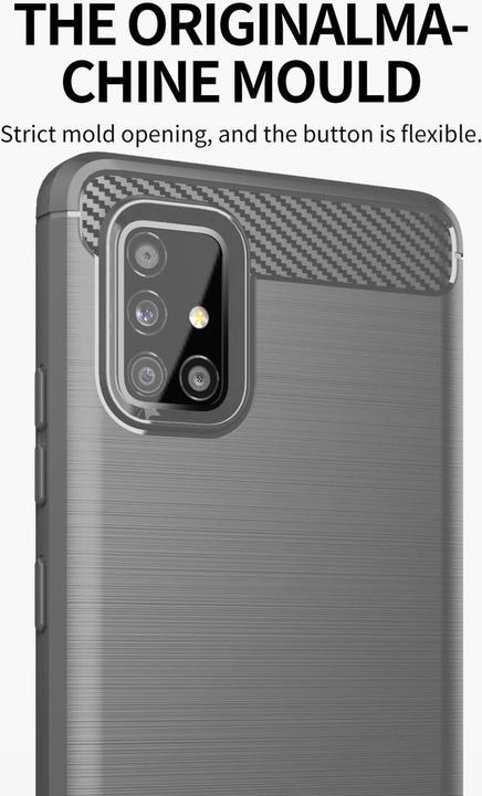 Actual product image Cadorabo TPU Ultra Slim carbon stainless steel Combi Cover (Samsung Galaxy M40s)