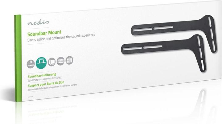 Actual product image Nedis Soundbar Bracket Universal Connected to the TV 15 kg Fixed Steel Black