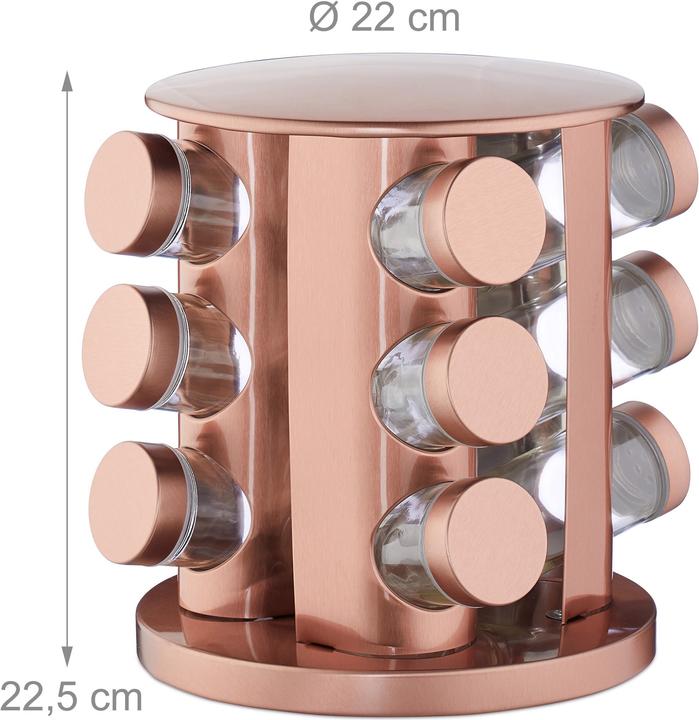 Actual product image Relaxdays Spice Carousel with 12 Jars