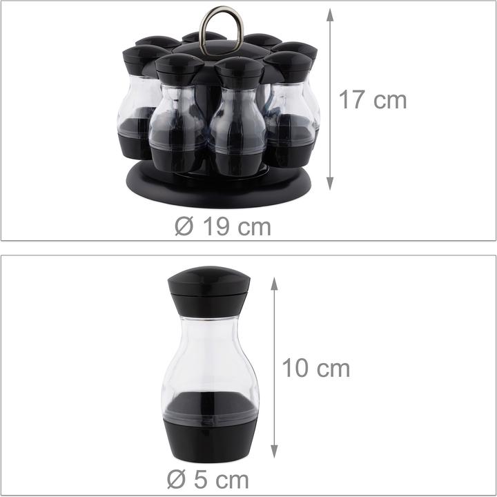 Actual product image Relaxdays Spice Carousel with 8 Jars