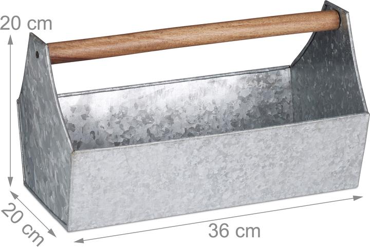 Actual product image Relaxdays Zinc Box With Handle (36 cm)