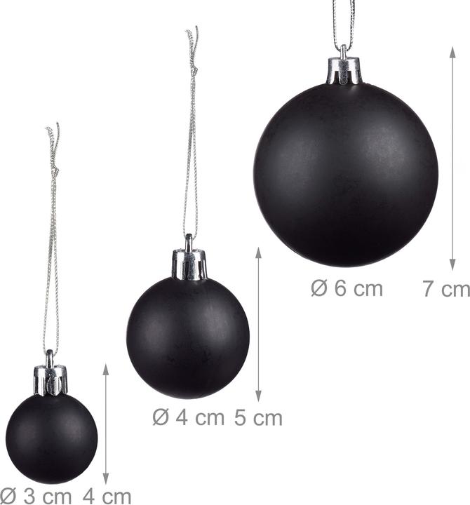 Image du produit Relaxdays Lot de 100 boules de Noël (100 -pièce)