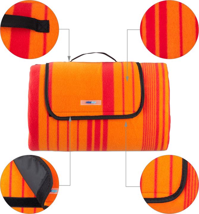 Actual product image Relaxdays Striped Picnic Blanket