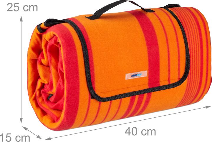 Actual product image Relaxdays Striped Picnic Blanket