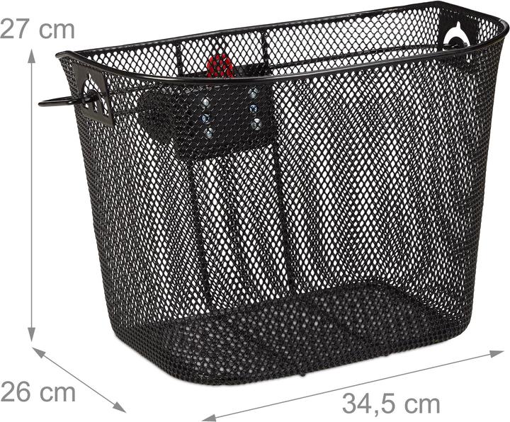 Immagine prodotto Relaxdays Cestino da bicicletta anteriore (25 l)